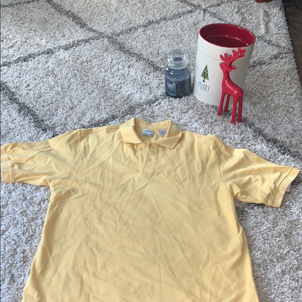 MENS: IZOD: Pale Yellow Polo Shirt